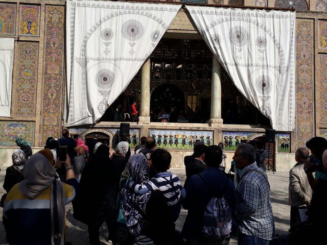 پرده های قاجاری در «کاخ گلستان» رونمایی شدند
