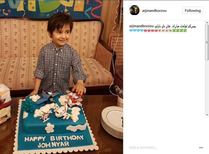 عکس|کیک تولد زیبای پسر بازیگر طنز!